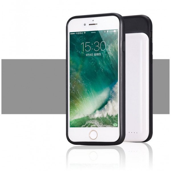 Wholesale iPhone 8 / 7 / 6s / 6 Portable Power Charging TPU Full Case 3000 mAh (White)